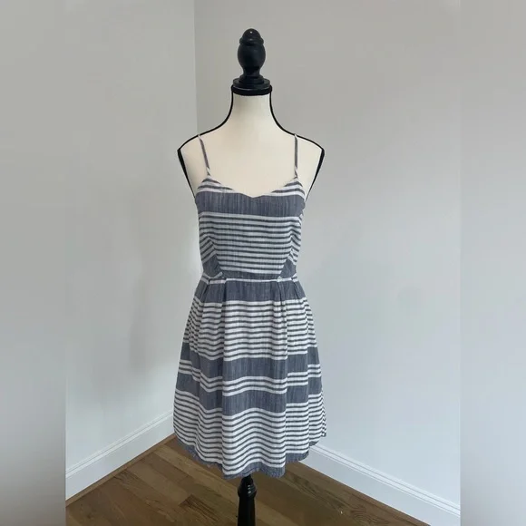 Old Navy | Dresses | Old Navy Blue White Striped Dress Size Xs | Poshmark